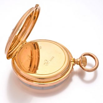 Rare Swiss 18 carat gold monogrammed watch by Breguet Circa 1880
