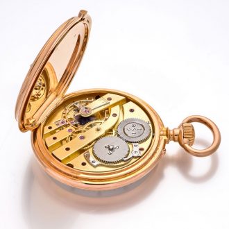 Rare Swiss 18 carat gold monogrammed watch by Breguet Circa 1880