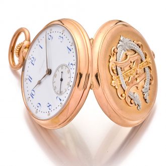Rare Swiss 18 carat gold monogrammed watch by Breguet Circa 1880
