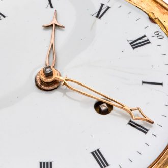 Exclusive French gold, enamel and pearl set watch Circa 1790