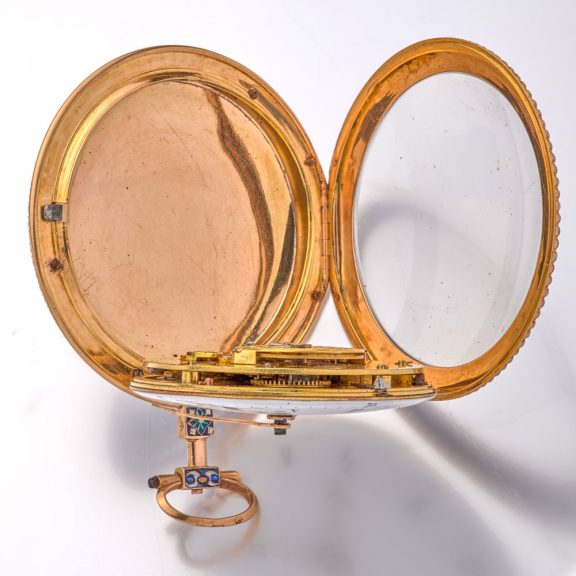 Exclusive French gold, enamel and pearl set watch Circa 1790 Exclusive French gold, enamel and pearl set watch Circa 1790
