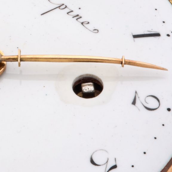 Rare French 18 carat gold and enamel verge watch Circa 1790 Rare French 18 carat gold and enamel verge watch Circa 1790