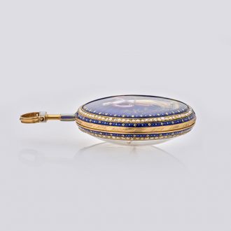 Rare French 18 carat gold and enamel verge watch Circa 1790 Rare French 18 carat gold and enamel verge watch Circa 1790