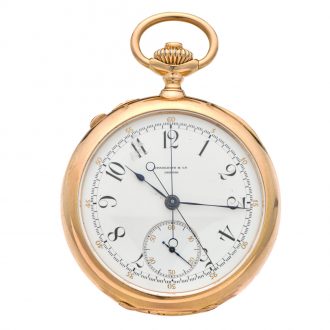 Swiss 18 carat gold Geneva split seconds chronograph Circa 1905
