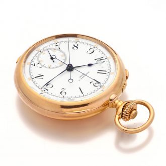 Swiss 18 carat gold Geneva split seconds chronograph Circa 1905