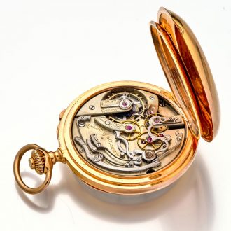Swiss 18 carat gold Geneva split seconds chronograph Circa 1905
