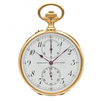 Heavy Swiss gold open faced chronograph watch Circa 1910