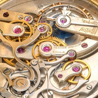 Heavy Swiss gold open faced chronograph watch Circa 1910