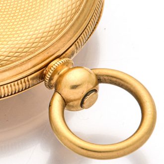 Swiss gold 18 carat open faced cylinder watch Circa 1850
