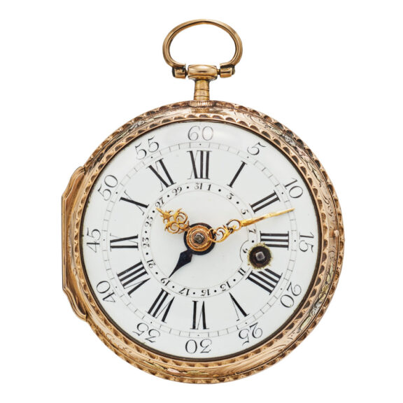 Swiss 20k gold decorative pocket watch with date Circa 1755 Swiss 20k gold decorative pocket watch with date Circa 1755