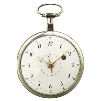 Silver German key wind cylinder pocket watch Circa 1800