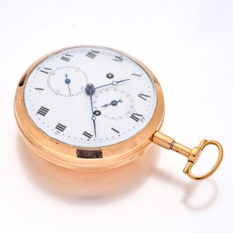 Belgian 18K gold repeater with self strike and date Circa 1800