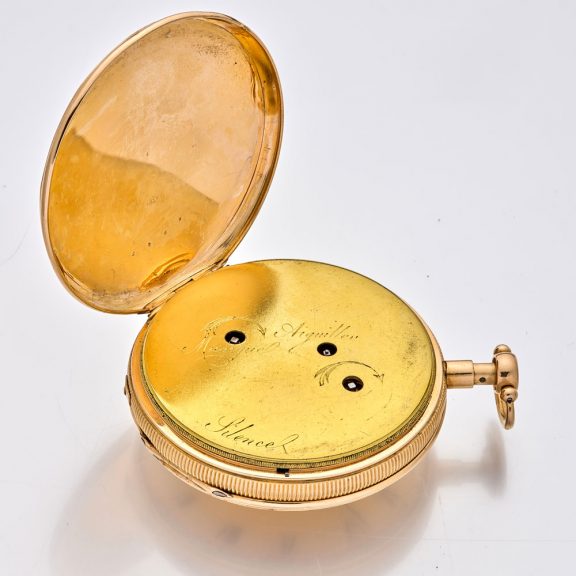 Swiss18 carat gold quarter repeating musical watch Circa 1820 Swiss18 carat gold quarter repeating musical watch Circa 1820