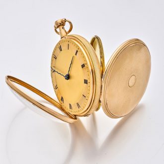 Swiss18 carat gold quarter repeating musical watch Circa 1820