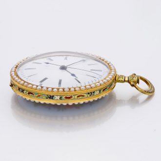 Splendid Swiss gold duplex watch for Chinese market Circa 1840