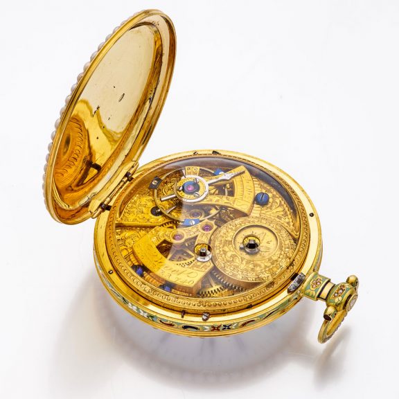 Splendid Swiss gold duplex watch for Chinese market Circa 1840 Splendid Swiss gold duplex watch for Chinese market Circa 1840