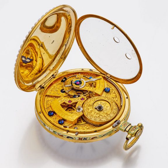 Splendid Swiss gold duplex watch for Chinese market Circa 1840 Splendid Swiss gold duplex watch for Chinese market Circa 1840