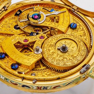 Splendid Swiss gold duplex watch for Chinese market Circa 1840