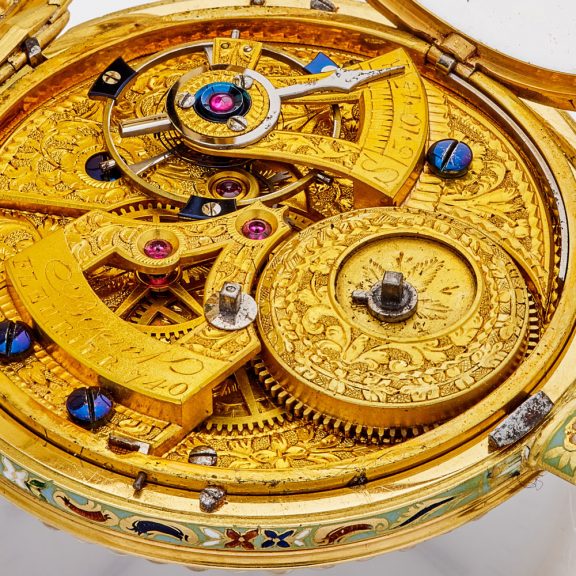 Splendid Swiss gold duplex watch for Chinese market Circa 1840 Splendid Swiss gold duplex watch for Chinese market Circa 1840