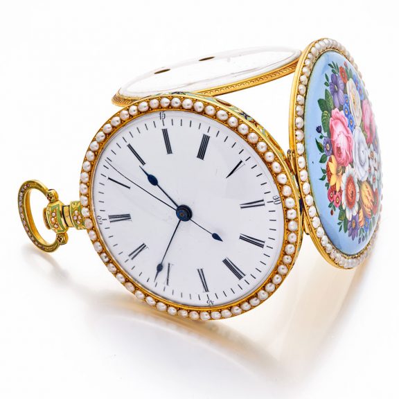 Splendid Swiss gold duplex watch for Chinese market Circa 1840 Splendid Swiss gold duplex watch for Chinese market Circa 1840