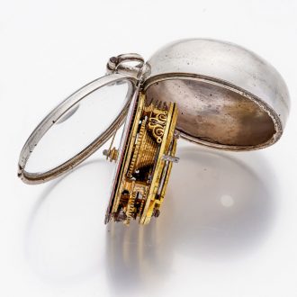 English silver pair cased repoussé verge pocket watch Circa 1768 English silver pair cased repoussé verge pocket watch Circa 1768