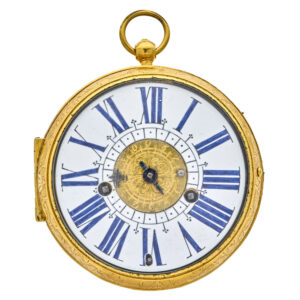 Large French silver gilt Louis XIV watch with alarm Circa 1690