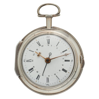 French silver unsigned large verge watch with date Circa 1790
