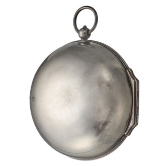 An English verge with unusual silver champleve dial Circa 1695 An English verge with unusual silver champleve dial Circa 1695