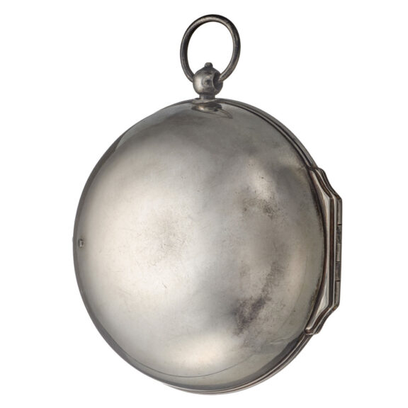 An English verge with unusual silver champleve dial Circa 1695 An English verge with unusual silver champleve dial Circa 1695