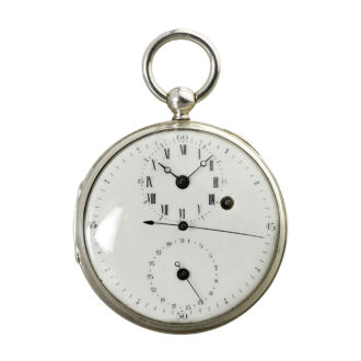 German silver watch with regulator dial and date Circa 1800