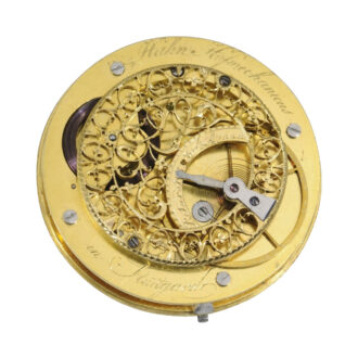German silver watch with regulator dial and date Circa 1800
