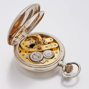 Interesting Swiss silver half hunting cased lever Circa 1880