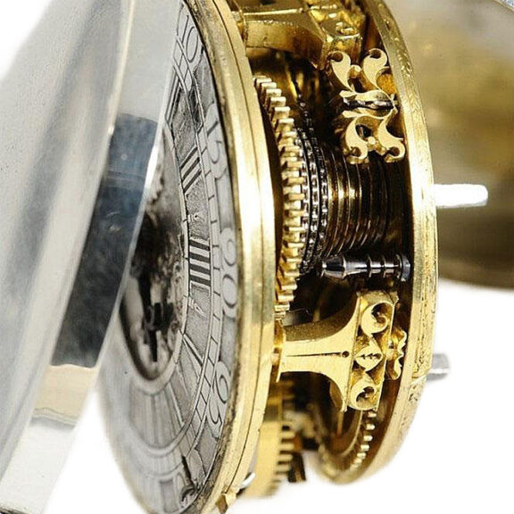 English rare silver pair cased verge pocket watch Circa 1710 English rare silver pair cased verge pocket watch Circa 1710