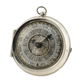 English rare silver pair cased verge pocket watch Circa 1710