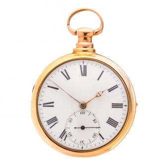 Heavy Irish gold precision watch with duplex escapement Circa 1820