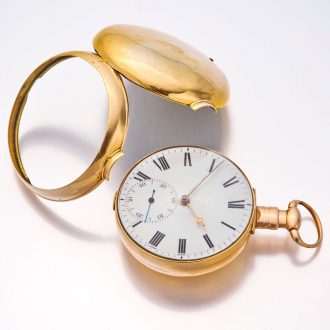 Heavy Irish gold precision watch with duplex escapement Circa 1820