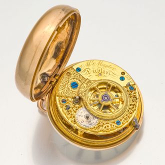 Heavy Irish gold precision watch with duplex escapement Circa 1820