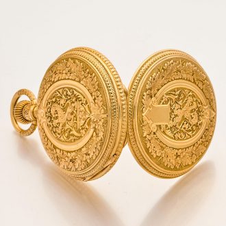 Solid German 18K gold splendour Glashütte watch Circa 1886