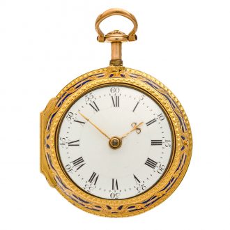 English 18 carat gold half quarter repeating watch Circa 1775