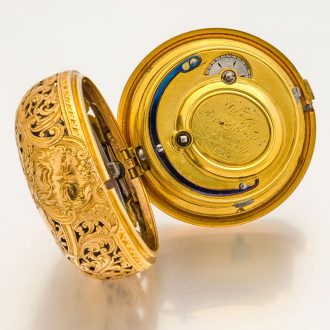 English 18 carat gold half quarter repeating watch Circa 1775