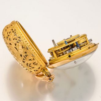 English 18 carat gold half quarter repeating watch Circa 1775