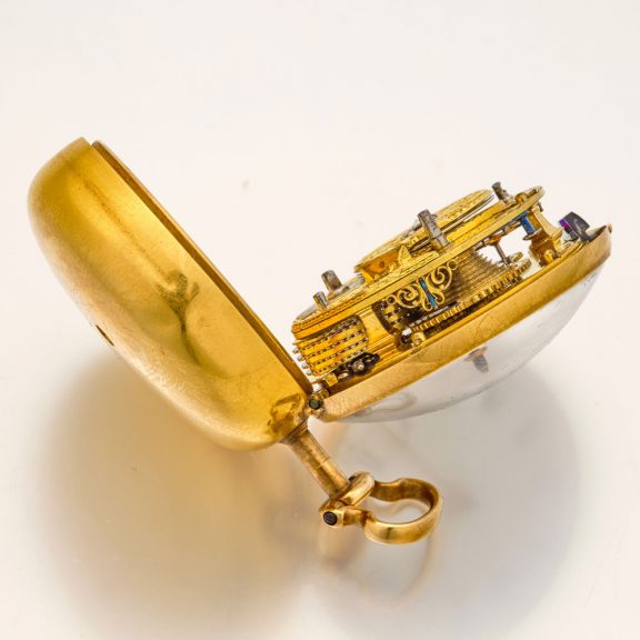 Attractive English enamelled gold cylinder watch Circa 1774 Attractive English enamelled gold cylinder watch Circa 1774