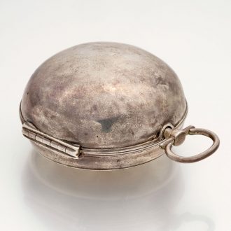 English silver verge watch with mock pendulum Circa 1710
