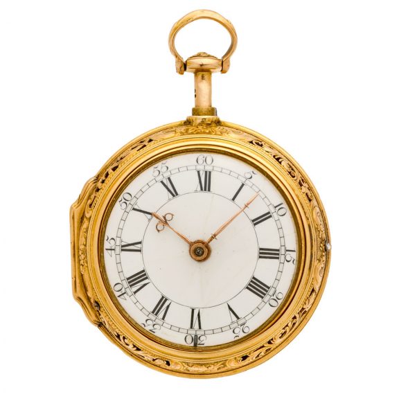 English 22 carat gold quarter repeating cylinder watch Circa 1760 English 22 carat gold quarter repeating cylinder watch Circa 1760