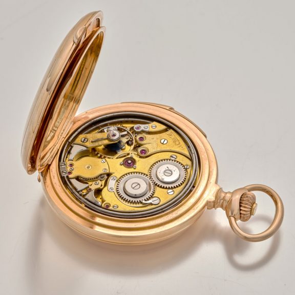 Heavy Swiss gold carillon minute repeating pocket watch Circa 1900 Heavy Swiss gold carillon minute repeating pocket watch Circa 1900