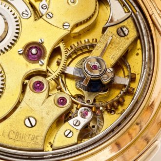 Heavy Swiss gold carillon minute repeating pocket watch Circa 1900