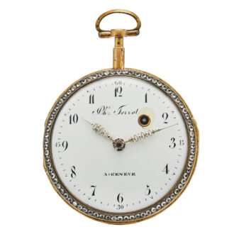 Swiss gilded decorative watch with paste stones Circa 1790