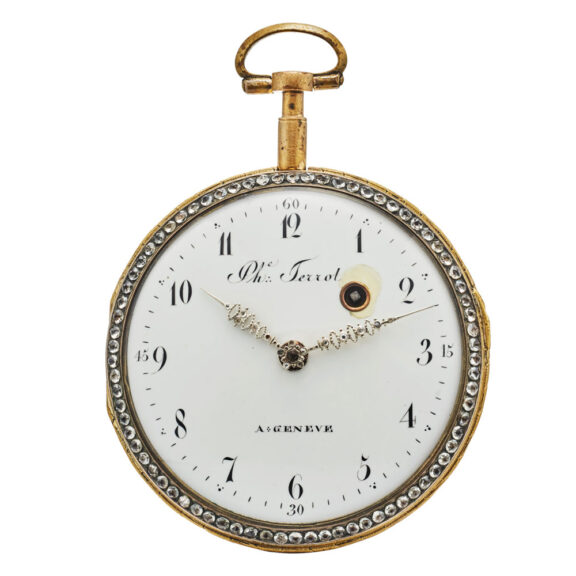 Swiss gilded decorative watch with paste stones Circa 1790 Swiss gilded decorative watch with paste stones Circa 1790