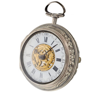 Dutch verge pocket watch in silver pair cases Circa 1774