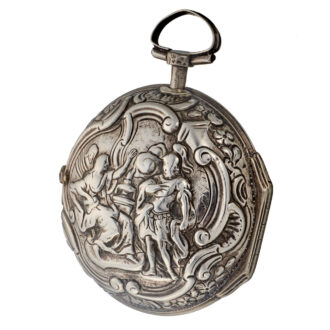 A Dutch verge pocket watch in silver pair cases Circa 1774